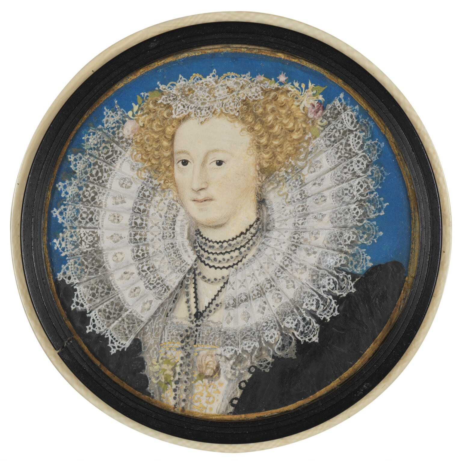 Portrait of Mary Herbert (née Sidney), by Nicholas Hilliard, c. 1590.